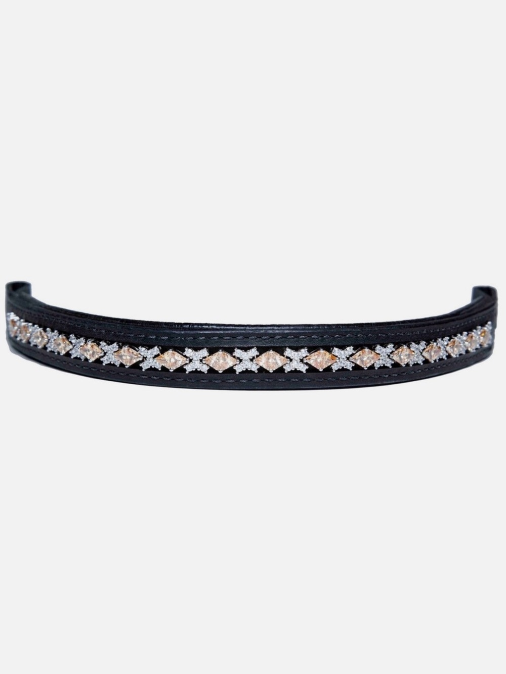 Browband People On Horses Ice Champagne 15”